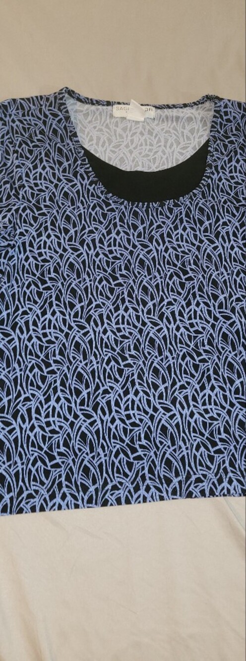 Petite Xl Blue Dressy Top Womens